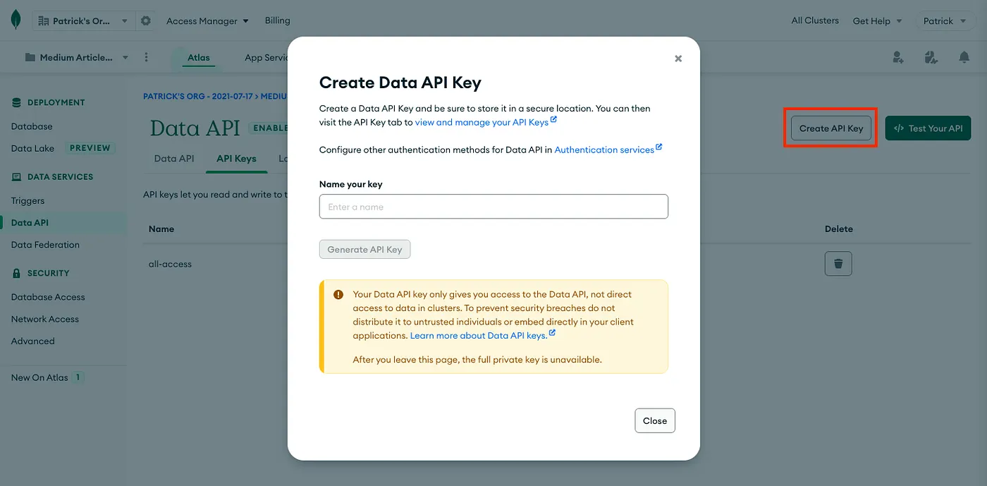 get api key here